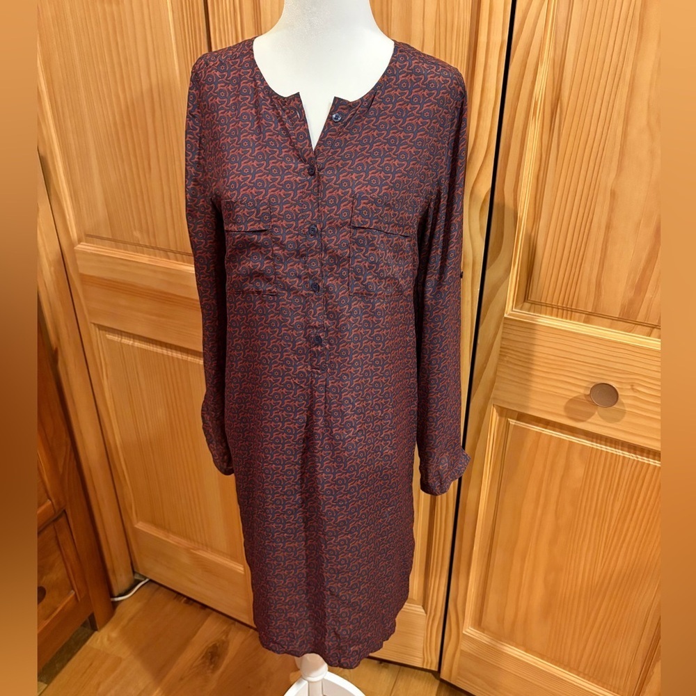 Sack's Luxury long-sleeve shift or shirt dress